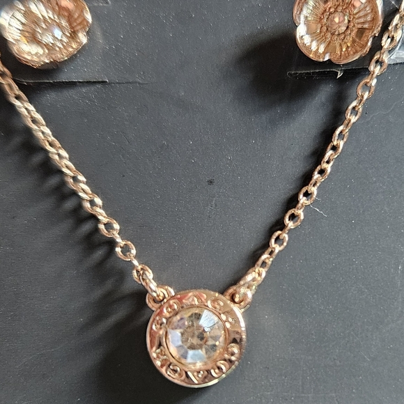 NEW! GOLDEN COACH NECKLACE WITH MATCHING EARRINGS ♡♡♡♡ - Picture 6 of 7